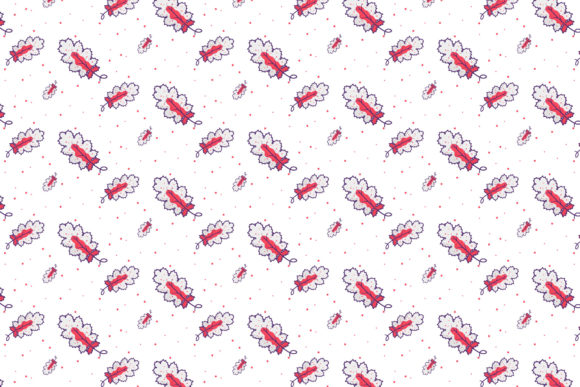 Fall Leaves Freckle Retro Pattern