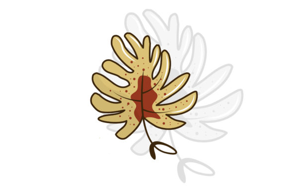 Fall Retro Color Leaves Freckle Design