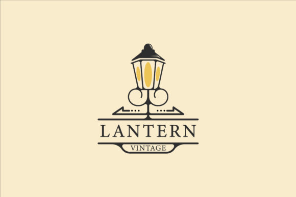 Lantern Logo Vintage Vector Illustration