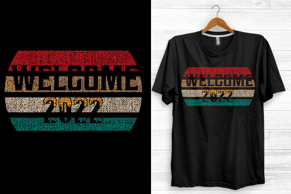 New Year 2022 Typography T-shirt Design