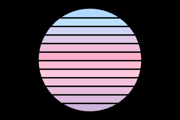 Retro Sunset Circle 45
