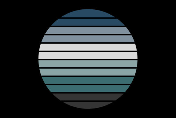 Retro Sunset Vintage Circle Design 08