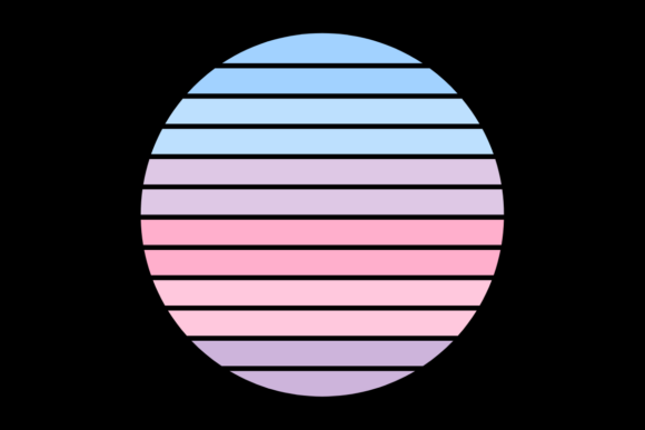 Retro Sunset Vintage Circle Design 10