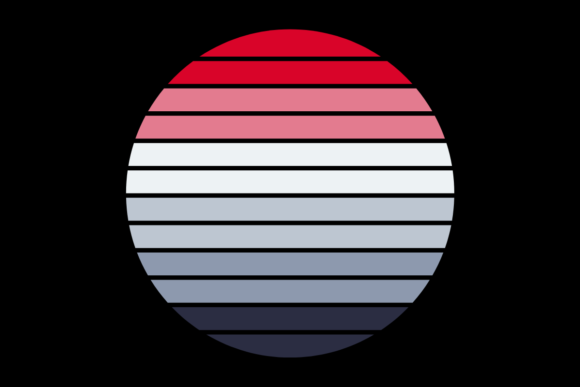 Retro Sunset Vintage Circle Design 23