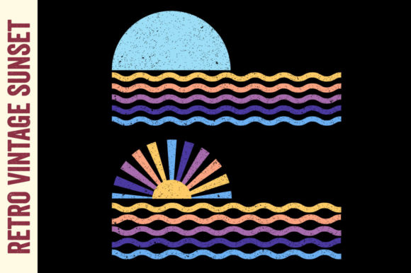 Retro Vintage Sunset Beach Summer 2