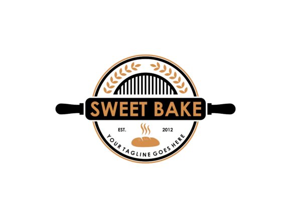 Sweet Bakery Rolling Pin Logo