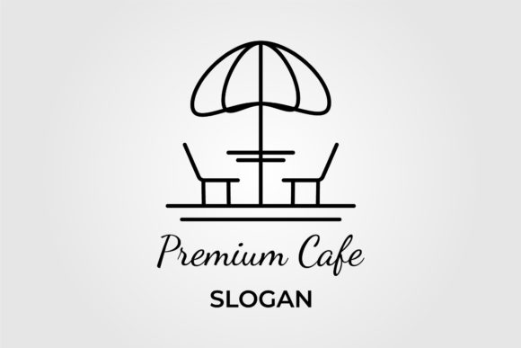 Terrace Cafe Line Art Icon Minimalist