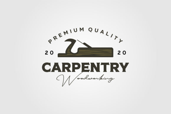 Vintage Jack Plane Logo Vector