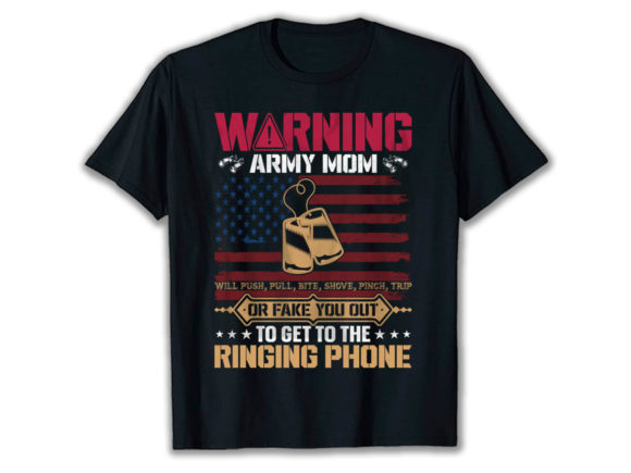 Warning Army Mom U.S Army T Shirt